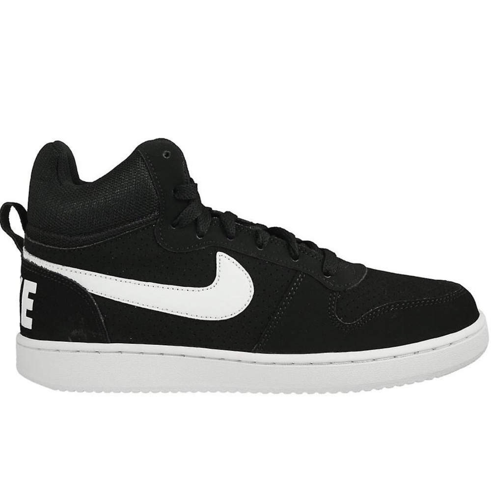 Nike Court Borough Mid in Black Leather High Top